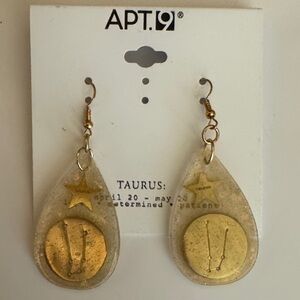 Apt. 9 Gold Taurus Teardrop Earrings